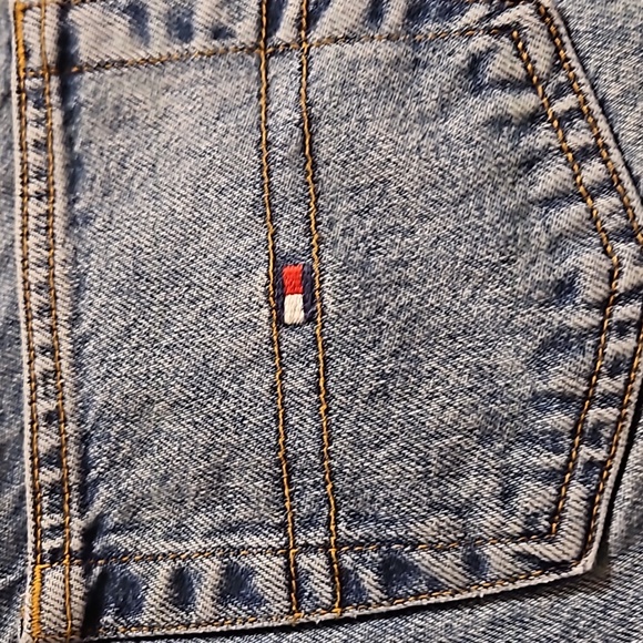 Tommy Hilfiger Vintage Denim Jean's with top logo wrap around Y2K - Picture 5 of 11